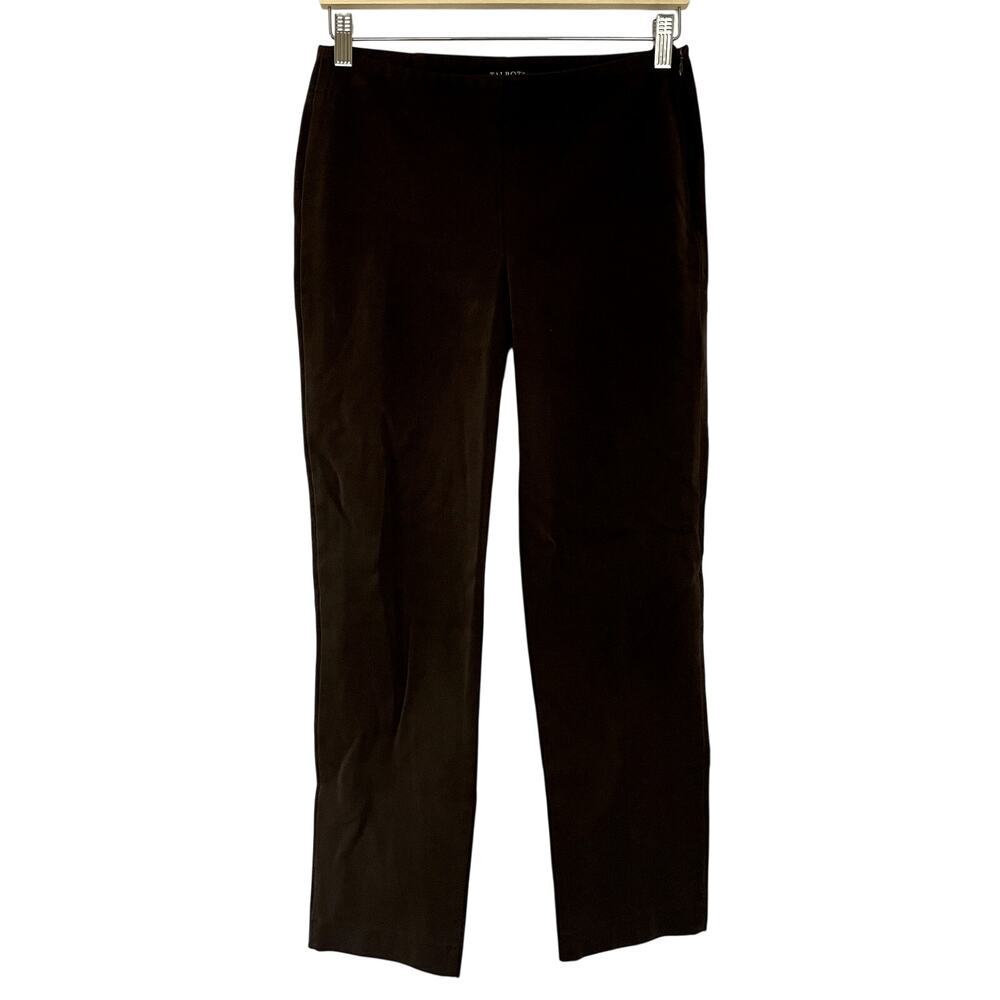 Talbots petites heritage black pants 4P capsule wardrobe staple side zip